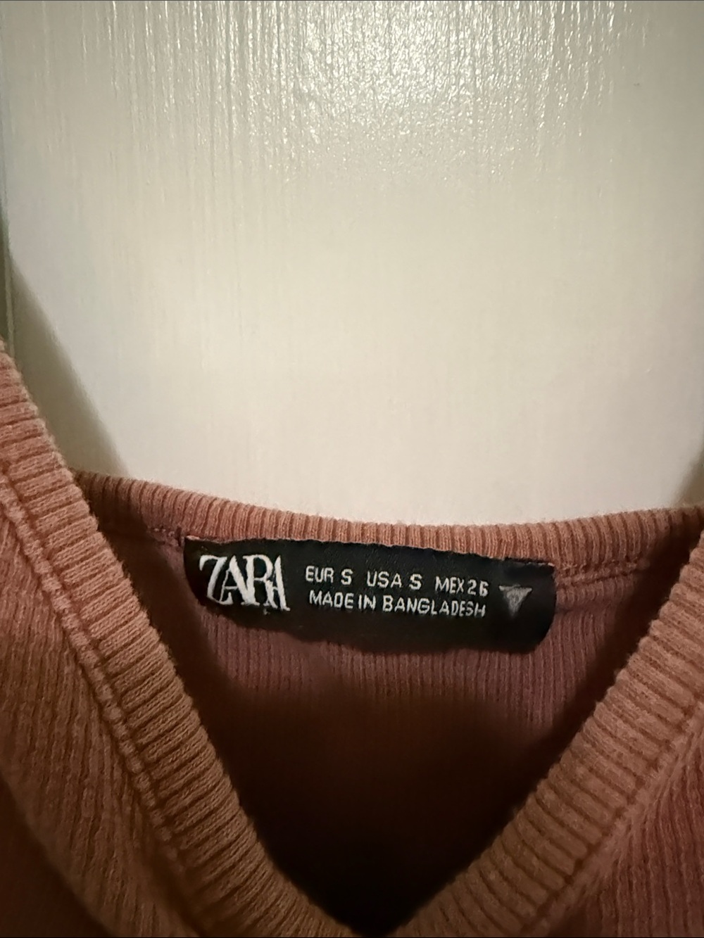 Zara Festival Ruched Ribbed Drawstring Crop Top Brown - Picture 2 of 3